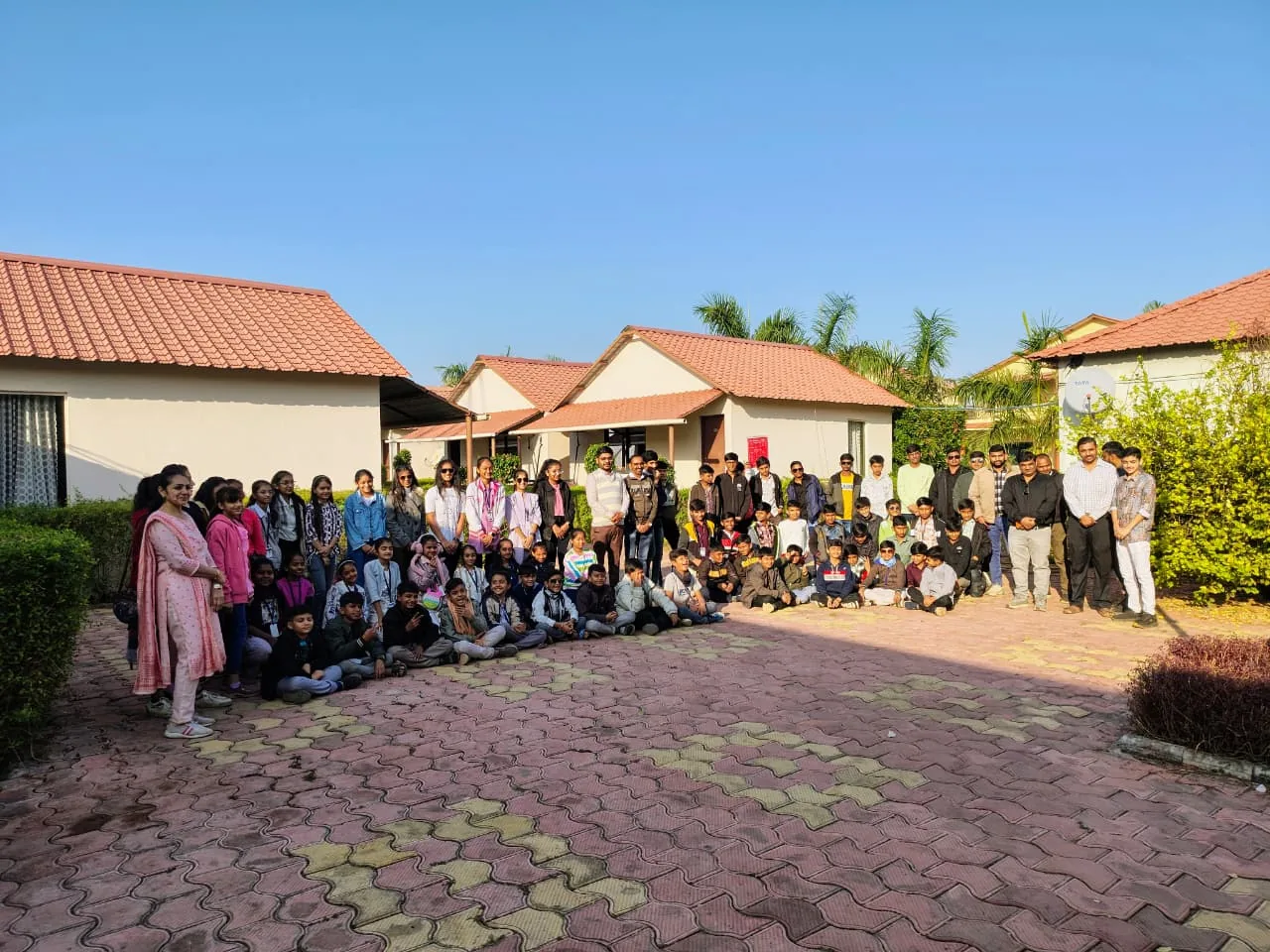 School and corporate tour group at Patang Family Resort
